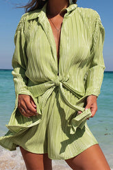 Raze – Plissee-Set mit lockerer Bluse und elastischer Taille