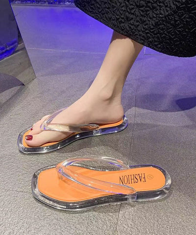 Chic Comfortable Black Clear Flats Flip Flops Chic Comfortable Black Clear Flats Flip Flops