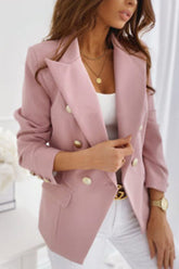 Meridress – Zweireihiger Blazer mit langen Ärmeln und Revers