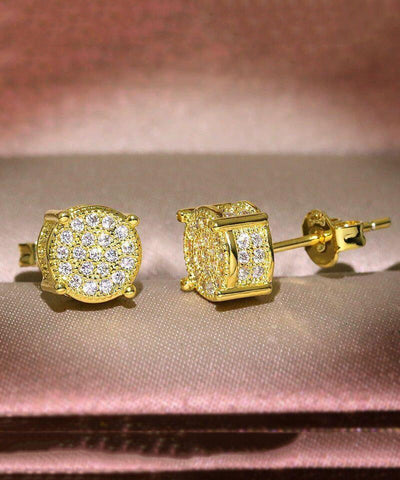 New Silk Sterling Silver Zircon Stud Earrings New Silk Sterling Silver Zircon Stud Earrings