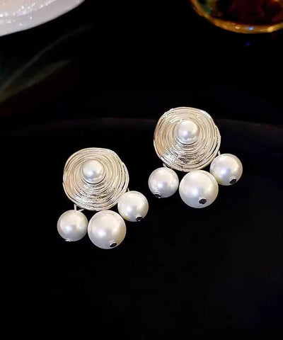 Original Design White Alloy Pearl Stud Earrings Original Design White Alloy Pearl Stud Earrings