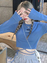 Camisetas de manga larga para mujer, diseño sexy, crop tops ajustados, estilo Harajuku Ulzzang, ropa urbana de primavera para mujer, ropa ajustada y atractiva, novedad