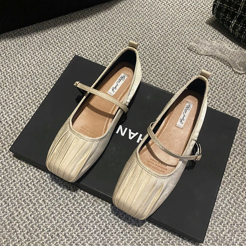Designer Damen Mary Jane Schuhe Mode Damen Square Toe Flats Schuhe Weiche Sohle Flache Ferse Kleid Ballettschuhe  Designer Damen Mary Jane Schuhe Mode Damen Square Toe Flats Schuhe Weiche Sohle Flache Ferse Kleid Ballettschuhe