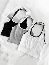 Chaleco de tirantes sexy de verano para mujer, prenda exterior corta con cuello halter, cintura alta, deportivo, tops para chica, tendencia femenina