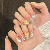 Handgefertigte tragbare Nägel, funkelndes Katzenauge, handbemaltes Rouge mit Farbverlauf, neues Design, komplett handgefertigte tragbare Nägel