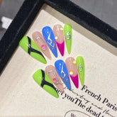 Gel Sexy Künstliche Nagelspitzen Volle Abdeckung Private Label Farbe Stick auf Nägel