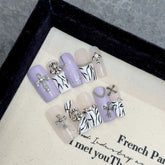 Direktlieferung durch den Lieferanten: Gelnägel, süß, cool, heiß, Mädchen-Stil, Farbverlauf, wiederverwendbar, zum Aufdrücken der Nägel