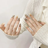 Handgemachte Full Cover French Gel Abnehmbare Hand Pressing Luxus Künstliche Falsche Nägel Klebrige Nägel