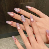 Dreidimensional geschnitzter Farbverlauf Cat-Eye Dew Drop Frühling und Sommer Abnehmbare Wear-on-Nägel