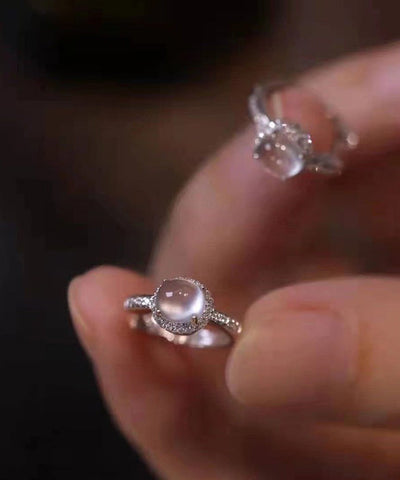 Fine Nude Sterling Silver Zircon Chalcedony Hoop Earrings Fine Nude Sterling Silver Zircon Chalcedony Hoop Earrings