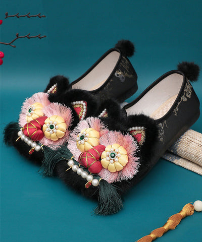 Ethnic Style Splicing Tiger Head Shoes Embroidered Soft Sole Ethnic Style Splicing Tiger Head Shoes Embroidered Soft Sole