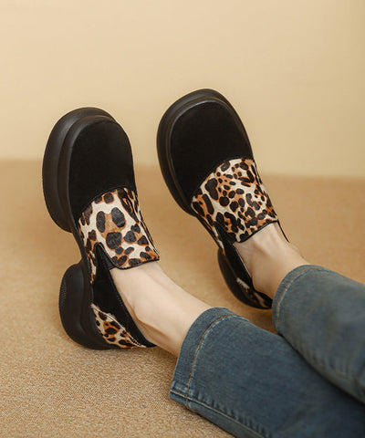 New White Horse Hair Splicing Platform Loafer Shoes New White Horse Hair Splicing Platform Loafer Shoes