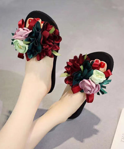 Nuevas sandalias playeras con diseño de flores para vacaciones de moda  Nuevas sandalias playeras con diseño de flores para vacaciones de moda