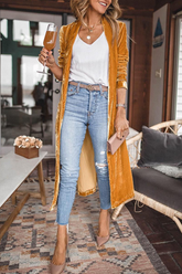 Lässige Oberbekleidung mit einfarbigem Patchwork-Cardigan-Kragen (7 Farben)