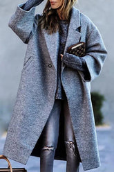 Moderne Oberbekleidung in Volltonfarbe mit Umlegekragen