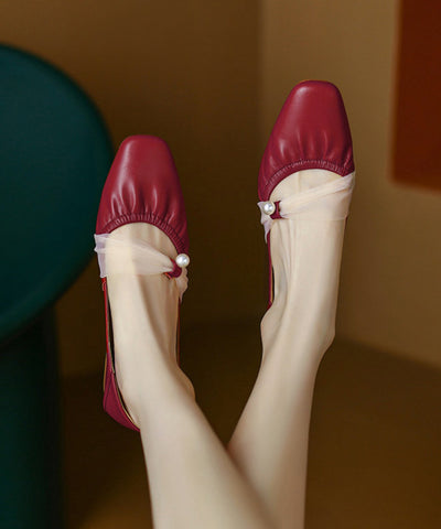 Mulberry Classy Chunky Shoes Cowhide Leather Splicing Mulberry Classy Chunky Shoes Cowhide Leather Splicing