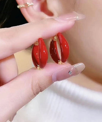 Fine Green Copper Overgild Circle Hoop Earrings Fine Green Copper Overgild Circle Hoop Earrings