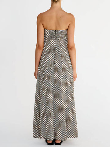 Maxikleid im Bohème-Stil mit Rautenmuster  Maxikleid im Bohème-Stil mit Rautenmuster