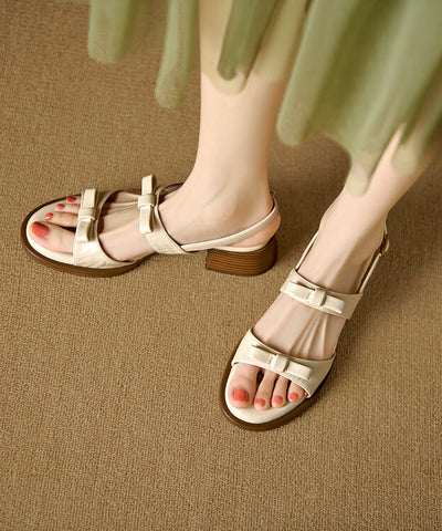 Boutique Brown Sandals Chunky Cowhide Leather Peep Toe Boutique Brown Sandals Chunky Cowhide Leather Peep Toe