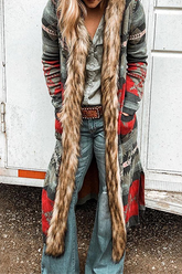 Lässige Oberbekleidung mit Patchwork-Tasche und Kapuzenkragen im Street-Print (4 Farben)