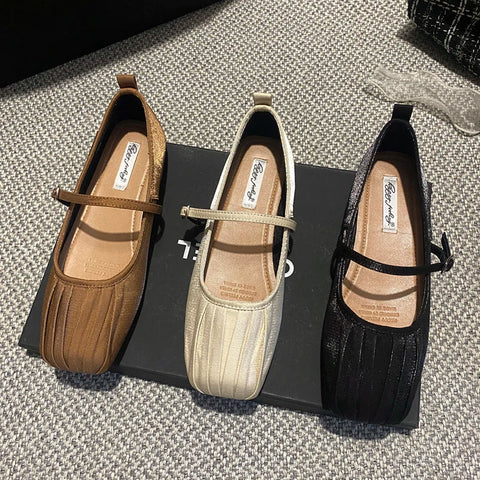 Designer Damen Mary Jane Schuhe Mode Damen Square Toe Flats Schuhe Weiche Sohle Flache Ferse Kleid Ballettschuhe  Designer Damen Mary Jane Schuhe Mode Damen Square Toe Flats Schuhe Weiche Sohle Flache Ferse Kleid Ballettschuhe