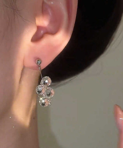 Fine Silk Copper Crystal Ball Tassel Drop Earrings Fine Silk Copper Crystal Ball Tassel Drop Earrings