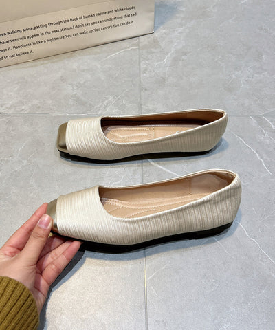 Neu Bequeme Vielseitige Apricot Spleißen Flache Füße Schuhe  Neu Bequeme Vielseitige Apricot Spleißen Flache Füße Schuhe