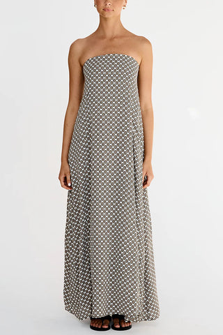 Maxikleid im Bohème-Stil mit Rautenmuster  Maxikleid im Bohème-Stil mit Rautenmuster