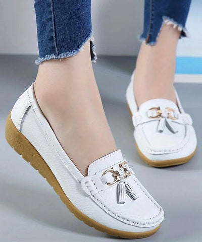 White Casual Splicing Comfortable Loafer Shoes White Casual Splicing Comfortable Loafer Shoes