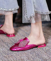 Moderne Sandalen mit Rosenschleife und Zirkonia