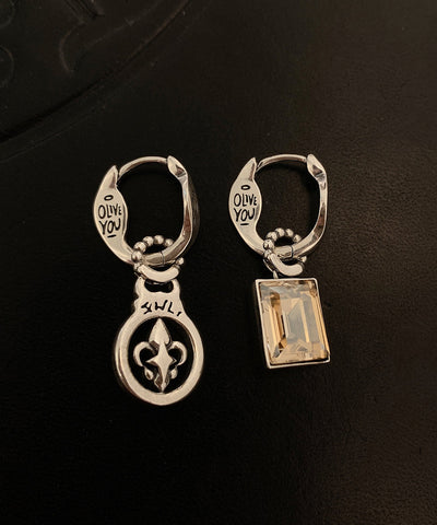 Fine Silk Sterling Silver Zircon Cross Drop Earrings Fine Silk Sterling Silver Zircon Cross Drop Earrings