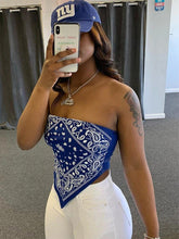 Süßes sexy grafisches Bandana-Crop-Top für Damen, 2024, Sommer, Damen, schulterfrei, rückenfreie Tanktops