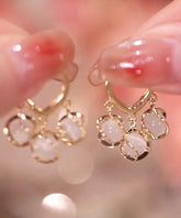 Moderne Tropfenohrringe aus Sterlingsilber mit Maiglöckchen-Edelsteinen