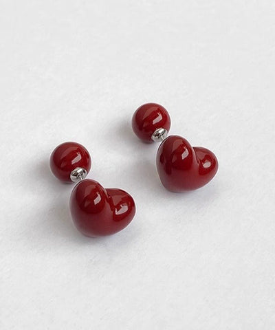 Retro Mulberry Sterling Silber Overgild Love Glaze Ohrstecker  Retro Mulberry Sterling Silber Overgild Love Glaze Ohrstecker