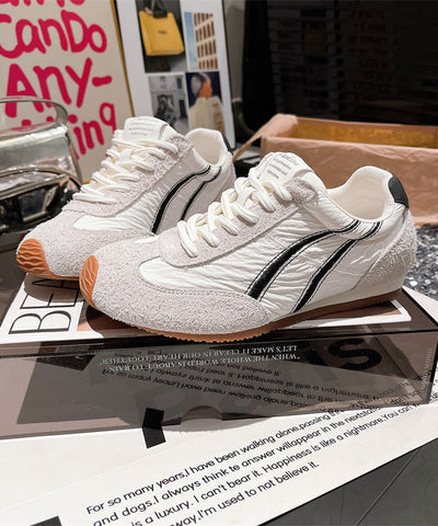 Lässige, bequeme Schnür-Sportschuhe zum Spleißen für Damen, blaues Wildleder  Lässige, bequeme Schnür-Sportschuhe zum Spleißen für Damen, blaues Wildleder