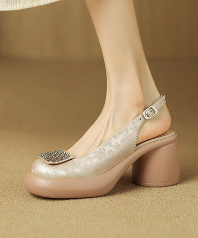 Retro Splicing Chunky Loafer Schuhe Grünes Rindsleder  Retro Splicing Chunky Loafer Schuhe Grünes Rindsleder