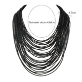 Mehrlagige Regenbogen-Seil-Halsketten-Kollektion