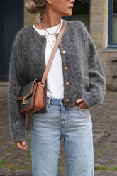 Gemütliche Seepferdchen-Strickjacke für Damen