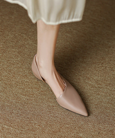 Black Cowhide Leather Fashion Splicing Flat Shoes For Women Black Cowhide Leather Fashion Splicing Flat Shoes For Women