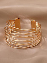 Metall mattiertes mehrlagiges Armband Geometrisches Stapelarmband