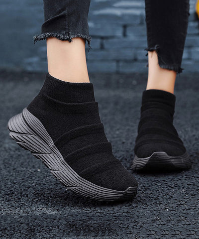 Coffee Splicing Platform Breathable Soft Flat Shoes Coffee Splicing Platform Breathable Soft Flat Shoes