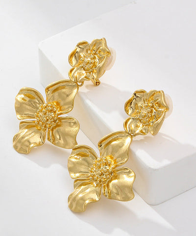 Mode Gold Antike Gold Floral Ohrstecker  Mode Gold Antike Gold Floral Ohrstecker