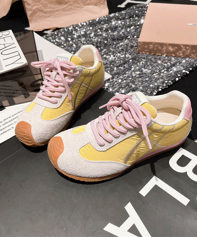 Lässige, bequeme Schnür-Sportschuhe zum Spleißen für Damen, blaues Wildleder  Lässige, bequeme Schnür-Sportschuhe zum Spleißen für Damen, blaues Wildleder