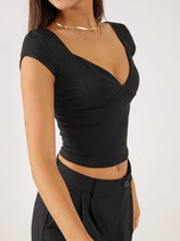 Crop-Shirt mit Flügelärmeln für jeden Tag