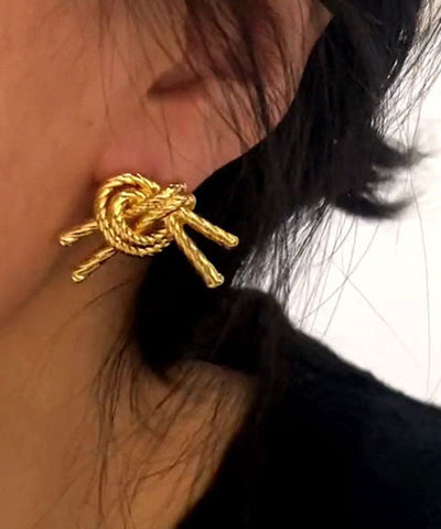 Modern Gold Copper Overgild Love Stud Earrings Modern Gold Copper Overgild Love Stud Earrings