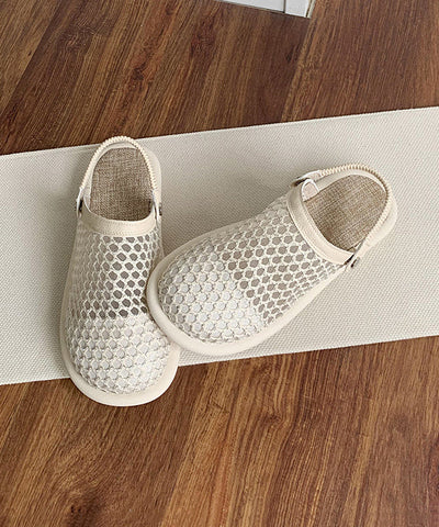 Beige Hollow Out Breathable Mesh Casual Splicing Sandals Beige Hollow Out Breathable Mesh Casual Splicing Sandals