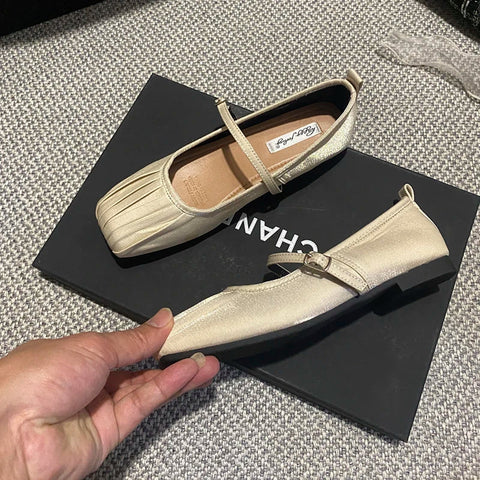 Designer Damen Mary Jane Schuhe Mode Damen Square Toe Flats Schuhe Weiche Sohle Flache Ferse Kleid Ballettschuhe  Designer Damen Mary Jane Schuhe Mode Damen Square Toe Flats Schuhe Weiche Sohle Flache Ferse Kleid Ballettschuhe