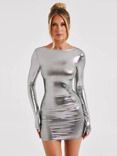 Vestido corto de manga larga para mujer, primavera otoño 2024, para fiesta y club, estilo urbano