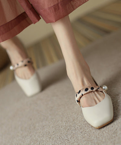 French Wine Red Soft Cowhide Leather Splicing Flats French Wine Red Soft Cowhide Leather Splicing Flats