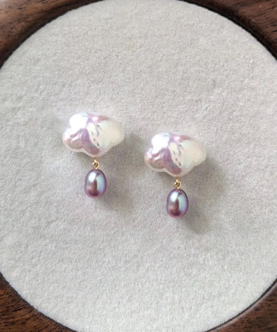 Modern Gold Sterling Silver Overgild Four Leaf Clover Drop Earrings Modern Gold Sterling Silver Overgild Four Leaf Clover Drop Earrings